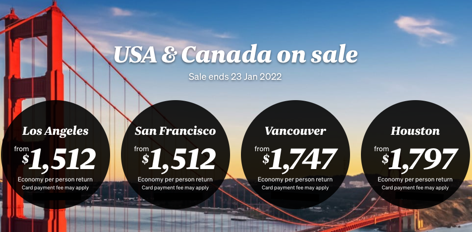 USA on Sale with AirNZ